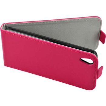 Кожен калъф Alcatel One Touch Idol 3 / 4.7'/ Flexi - розов