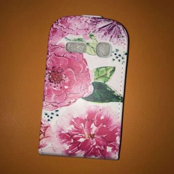 Кожен калъф Alcatel One Touch Pop C3 /4033 / Flexi - цветя