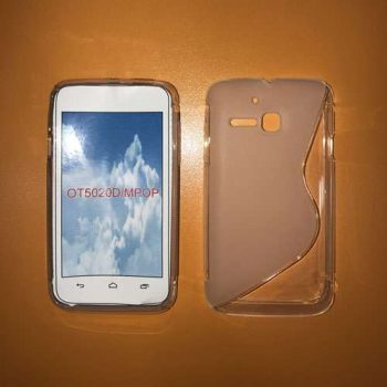 Силиконов TPU S-Line калъф Alcatel 5020D One Touch M'Pop - бял