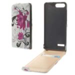 Кожен калъф Flip Huawei G6 - лотус