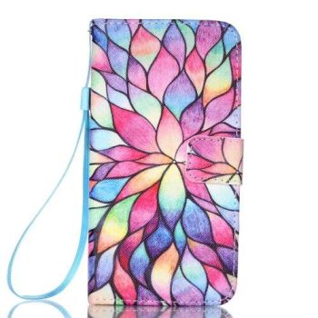 Кожен калъф /book type/ LG K8 - цвете