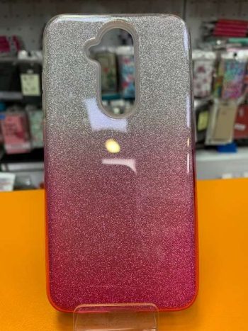 Силиконов гръб с брокат Nokia 8.1 / X7 - розов