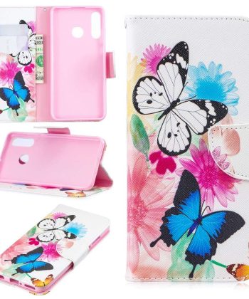 Калъф /book type/ Huawei P30 Lite - шарени пеперуди