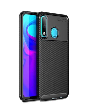 Силиконов гръб Auto Focus Carbon Huawei P30 Lite - черен