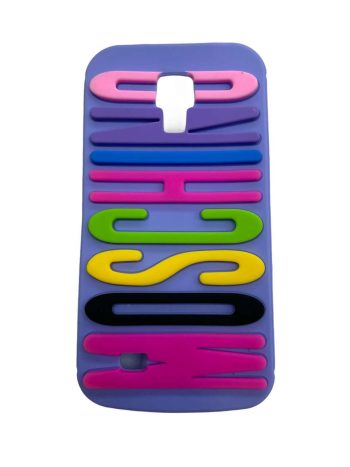 3D Силиконов гръб Samsung i9190 S4 Mini - Moschino лилав