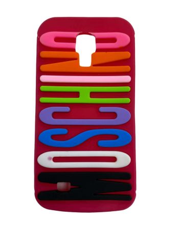 3D Силиконов гръб Samsung i9190 S4 Mini - Moschino червен