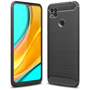 Силиконов гръб Carbon Xiaomi Redmi 9C - черен