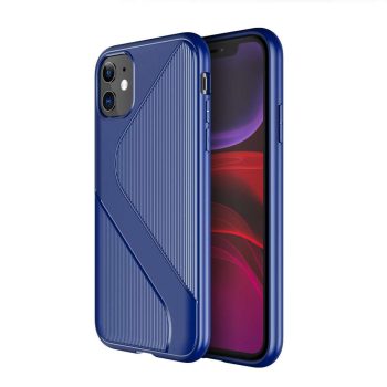 Силиконов гръб S-Shape iPhone 11 - син