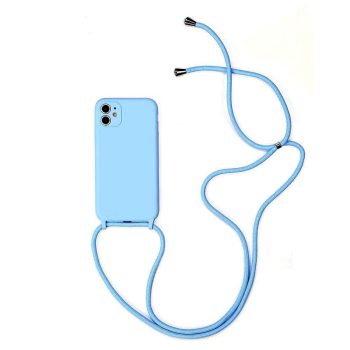 Силиконов гръб Strap Case iPhone 11 - син