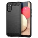 Силиконов гръб Carbon Samsung Galaxy A02S - черен