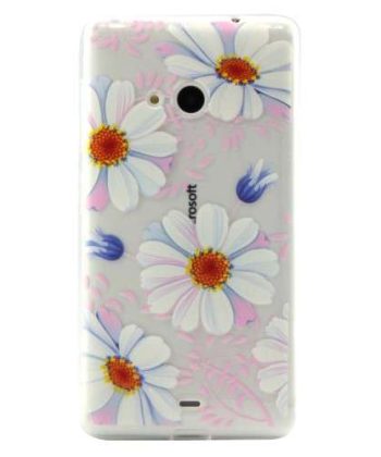 Силиконов гръб Nokia 535 - маргаритки
