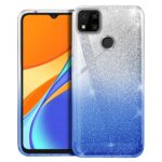 Силиконов гръб с брокат Xiaomi Redmi 9C - син преливащ
