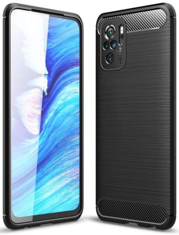 Силиконов гръб Carbon Xiaomi Redmi Note 10 - черен