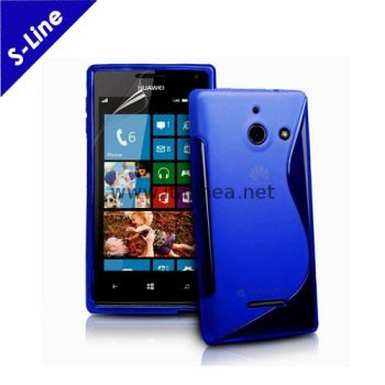 Силиконов TPU S-Line калъф Huawei Ascend W1 - син