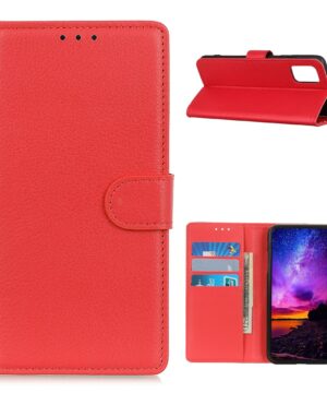 Кожен калъф тефтер /book type/ Huawei P Smart 2021 - червен