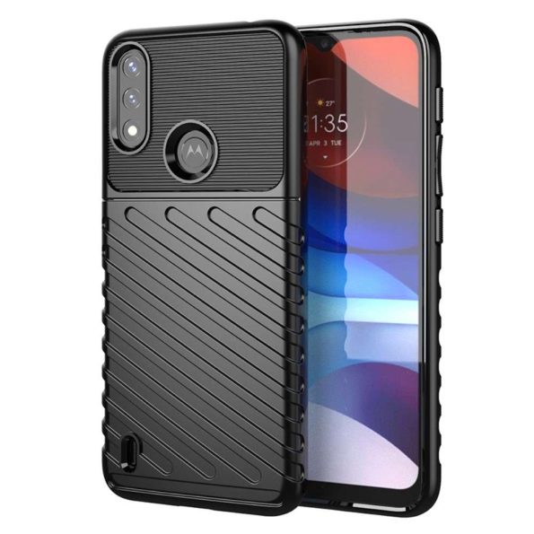 Силиконов гръб Thunder Motorola Moto E7 Power - черен