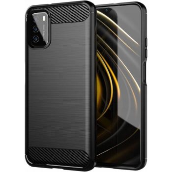 Силиконов калъф гръб Carbon Xiaomi Redmi 9T / Poco M3 - черен