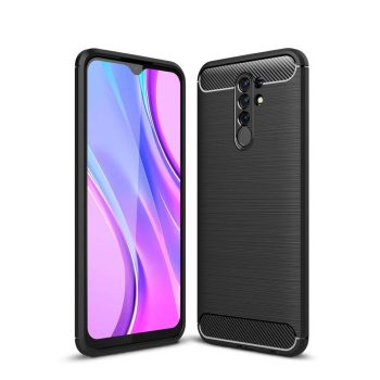 Силиконов гръб Carbon Xiaomi Redmi 9 - черен