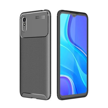 Силиконов гръб Auto Focus Carbon Xiaomi Redmi 9A - черен