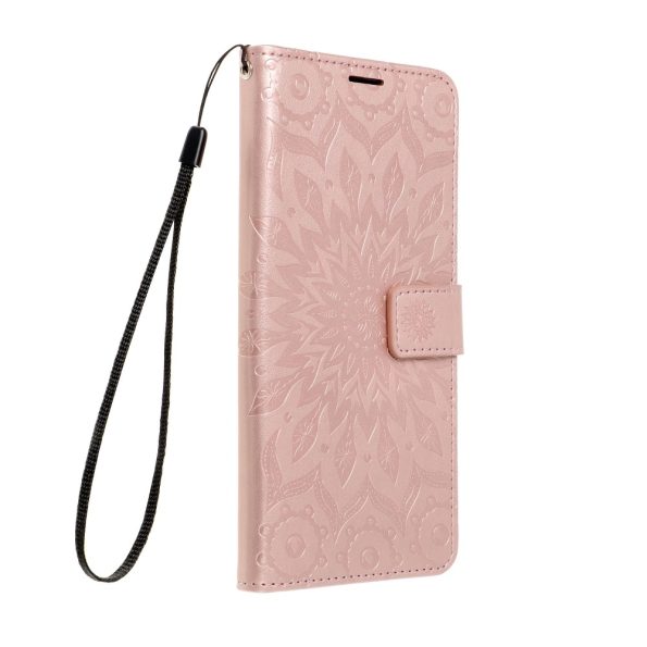 Кожен калъф тип книга / MEZZO book / Xiaomi Redmi 9C - rose-gold мандала