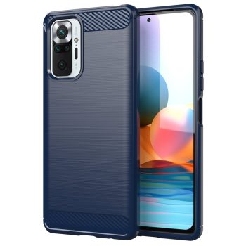 Силиконов гръб Carbon Xiaomi Redmi Note 10 Pro - син
