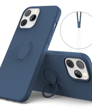 Силиконов калъф гръб Ring Case iPhone 13 Pro - син