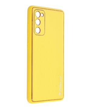 Силиконов гръб Leather Case Samsung Galaxy S20 FE - жълт
