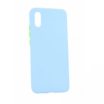 Силиконов гръб Solid Silicone Xiaomi Redmi 9A - светло син зелени копчета
