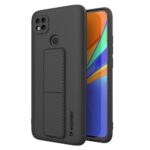 Силиконов калъф гръб Wozinsky Kickstand Case Xiaomi Redmi 9C - черен