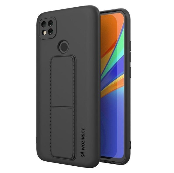Силиконов калъф гръб Wozinsky Kickstand Case Xiaomi Redmi 9C - черен