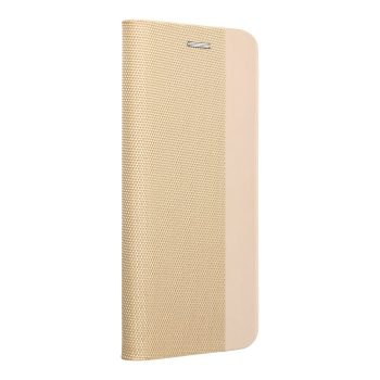Кожен калъф тефтер / Sensitive Book / Xiaomi Redmi Note 10 5G - златен
