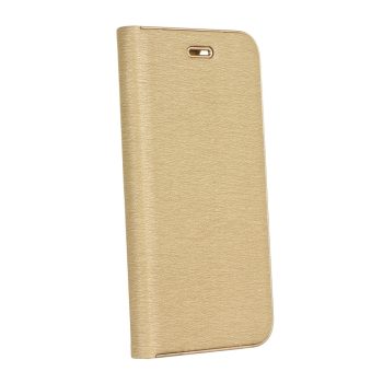 Кожен калъф тефтер / Luna Book Gold / Xiaomi Redmi Note 10 - златен