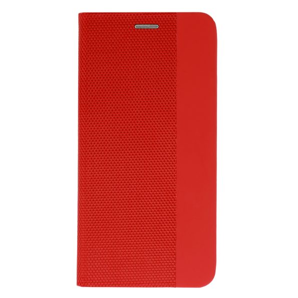 Кожен калъф тефтер / Sensitive book / Xiaomi Redmi Note 10 - червен