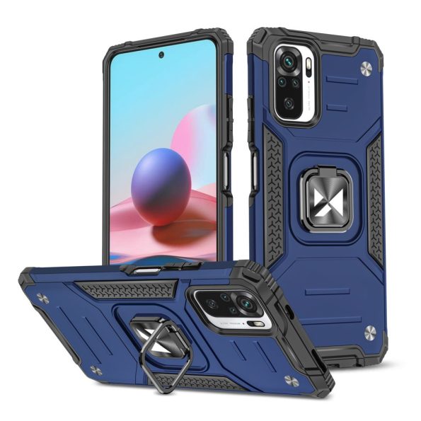 Хибриден калъф гръб Wozinsky Ring Armor Xiaomi Redmi Note 10 - син