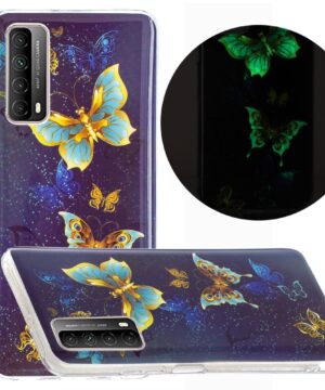 Силиконов калъф гръб Huawei P Smart 2021 - златисти пеперуди