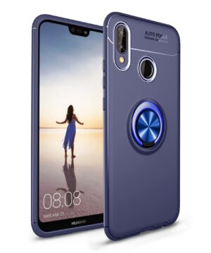 Силиконов калъф гръб Ring Case Huawei P20 Lite - син