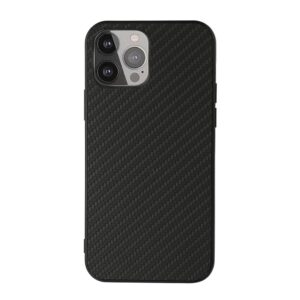 Силиконов калъф гръб Litchi Case iPhone 13 Pro Max - черен