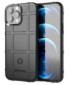 Силиконов калъф гръб Rugged Shield Case iPhone 13 Pro - черен