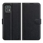 Кожен калъф тефтер /book type/ Motorola Edge 20 Lite - черен