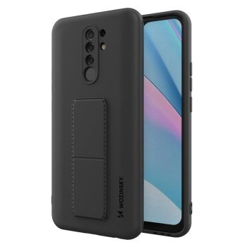 Силиконов калъф гръб Wozinsky Kickstand Case Xiaomi Redmi 9 - черен