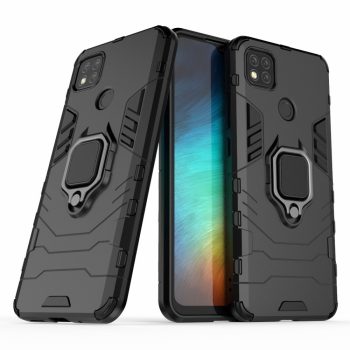 Хибриден калъф гръб Ring Armor Xiaomi Redmi 9C - черен