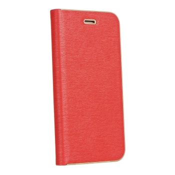 Кожен калъф тефтер / Luna Book Gold / Xiaomi Redmi Note 10 Pro - червен