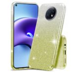 Силиконов калъф гръб с брокат Xiaomi Redmi Note 9T - златен преливащ
