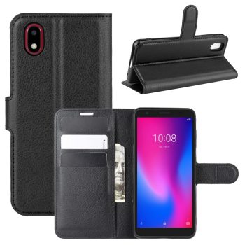 Кожен калъф тефтер / book type / ZTE Blade A3 2020 - черен