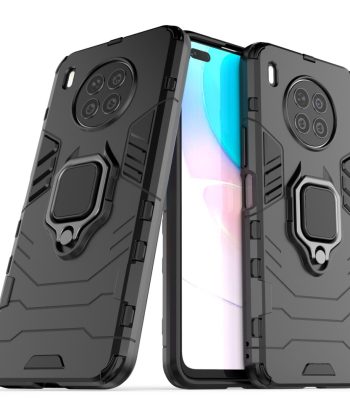 Хибриден калъф гръб Ring Armor Case Huawei Nova 8i / Honor 50 Lite - черен