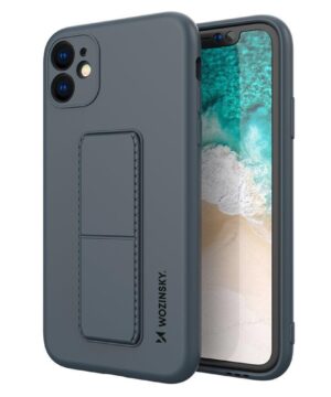 Силиконов калъф гръб Wozinsky Kickstand Case iPhone 11 - син