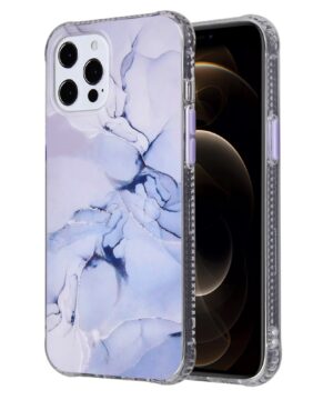 Силиконов калъф гръб Glaze Marble Pattern iPhone 13 Mini - лилав