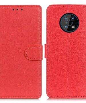 Кожен калъф тефтер / book type / Nokia G50 - червен