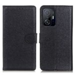 Кожен калъф тефтер / book type / Xiaomi 11T / 11T Pro - черен