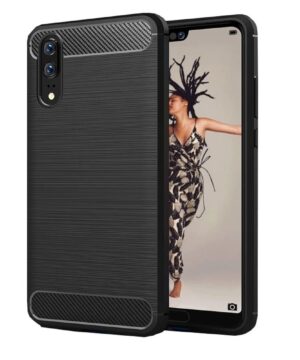Силиконов калъф гръб Carbon Case Huawei P20 Pro - черен